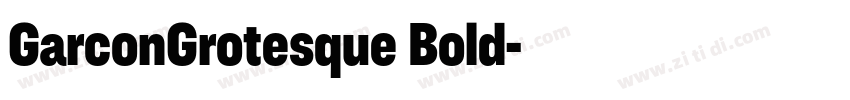 GarconGrotesque Bold字体转换